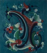 Green Rococo Scroll Design by Sigmund Årseth