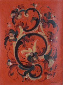 Bright Red Rococo Telemark Design by Sigmund Årseth