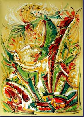 Sigmund Årseth's Contemporary Folk Art Paintings - Canvas 1